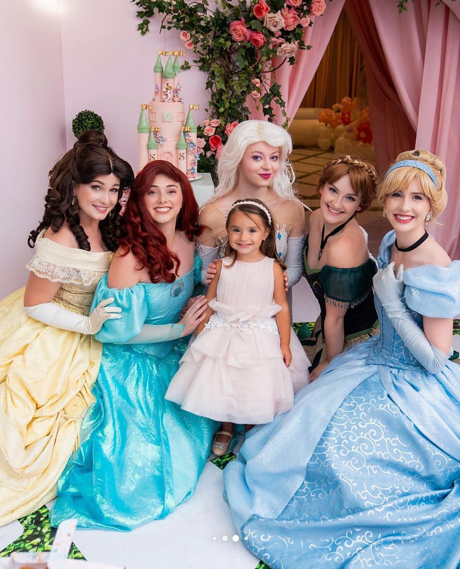 Belle, Ariel, Elsa, Anna and Cinderella attend a very royal birthday party in NYC